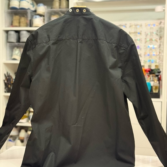 Off-White Black Eyelet Button Up Shirt - XL - Picture 3 of 4